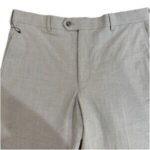 Roundtree Yorke Travel Smart Men's Gray Dress Pants Sz 34x30 Core Comfort Waist